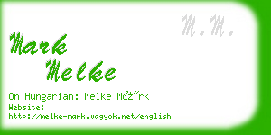 mark melke business card